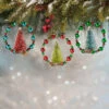 Beaded Wreath With Tree Ornaments