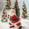 Merry & Bright Santa With Christmas Tree