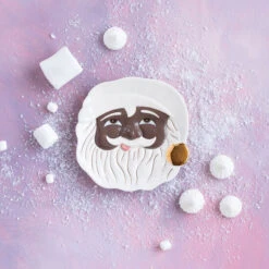 Black Papa Noel Cookie Plate