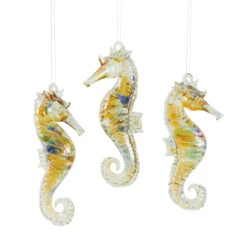 Art Glass Seahorse Ornaments