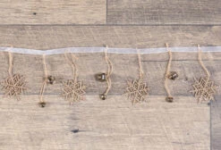 Glittered Snowflake & Jingle Bell Garland