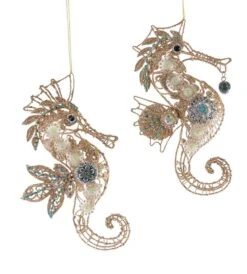 Jeweled Seahorse Ornaments