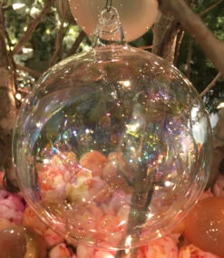 Jim Marvin Amber Iridescent Glass Ornaments