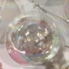 Jim Marvin Clear Iridescent Glass Ornament, 5"