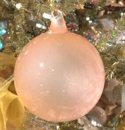 Jim Marvin Pink Linen Bubblegum Glass Ornaments
