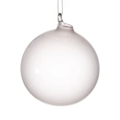 Jim Marvin Light Gray Bubblegum Glass Ornaments