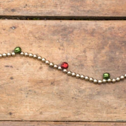 Jingle Bell Garland, Red, Green & Silver