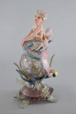 Katherine's Collection Mermaid On Sea Turtle Pedestal