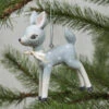 Retro Blue Deer Ornament