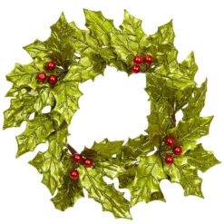 Retro Holly Wreath