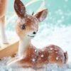 Retro Resting Deer Ornament