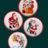 Retro Santa Claus Plates, Small