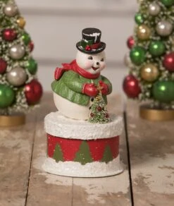 Retro Snowman On Box