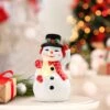 Retro Snowman With Light Up Lantern