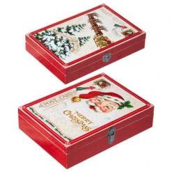 Vintage Santa Wooden Boxes