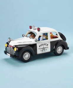 Santa Driving A Police Car Music Box