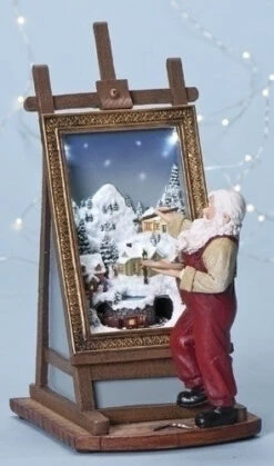 Santa Painting Music Box