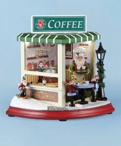 Santa's Coffee Shop Music Box