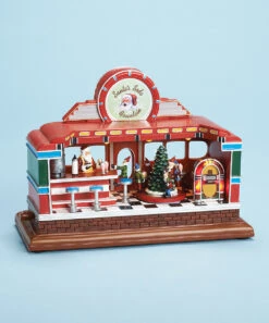 Santa's Soda Fountain Music Box