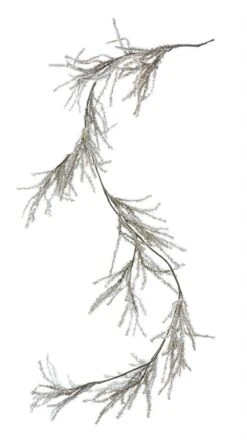 Silver Tinsel Pine Garland