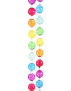 Translucent Rainbow Glass Ball Garland - Small