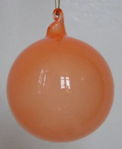 Jim Marvin Peach Bubblegum Glass Ornaments